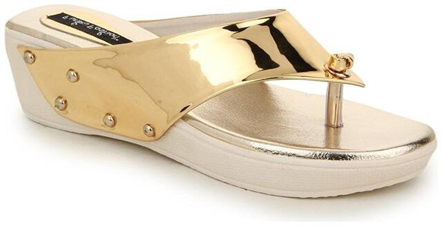 Funku Fashion Gold Wedges