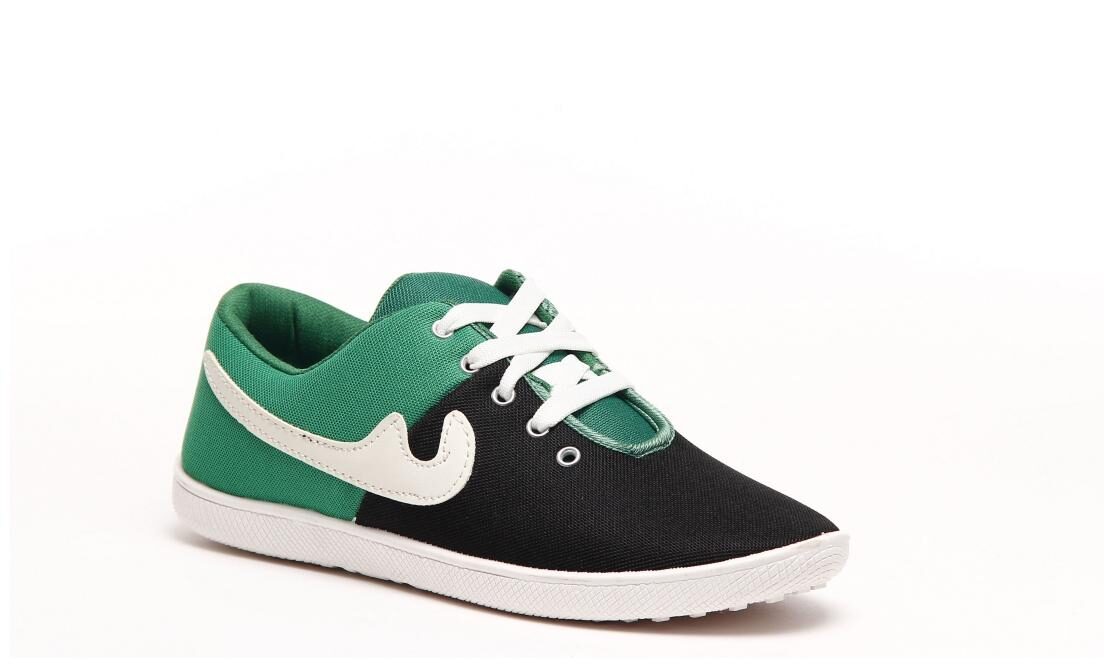 

Gasser Modish Black And Green Canvas Casual Shoes