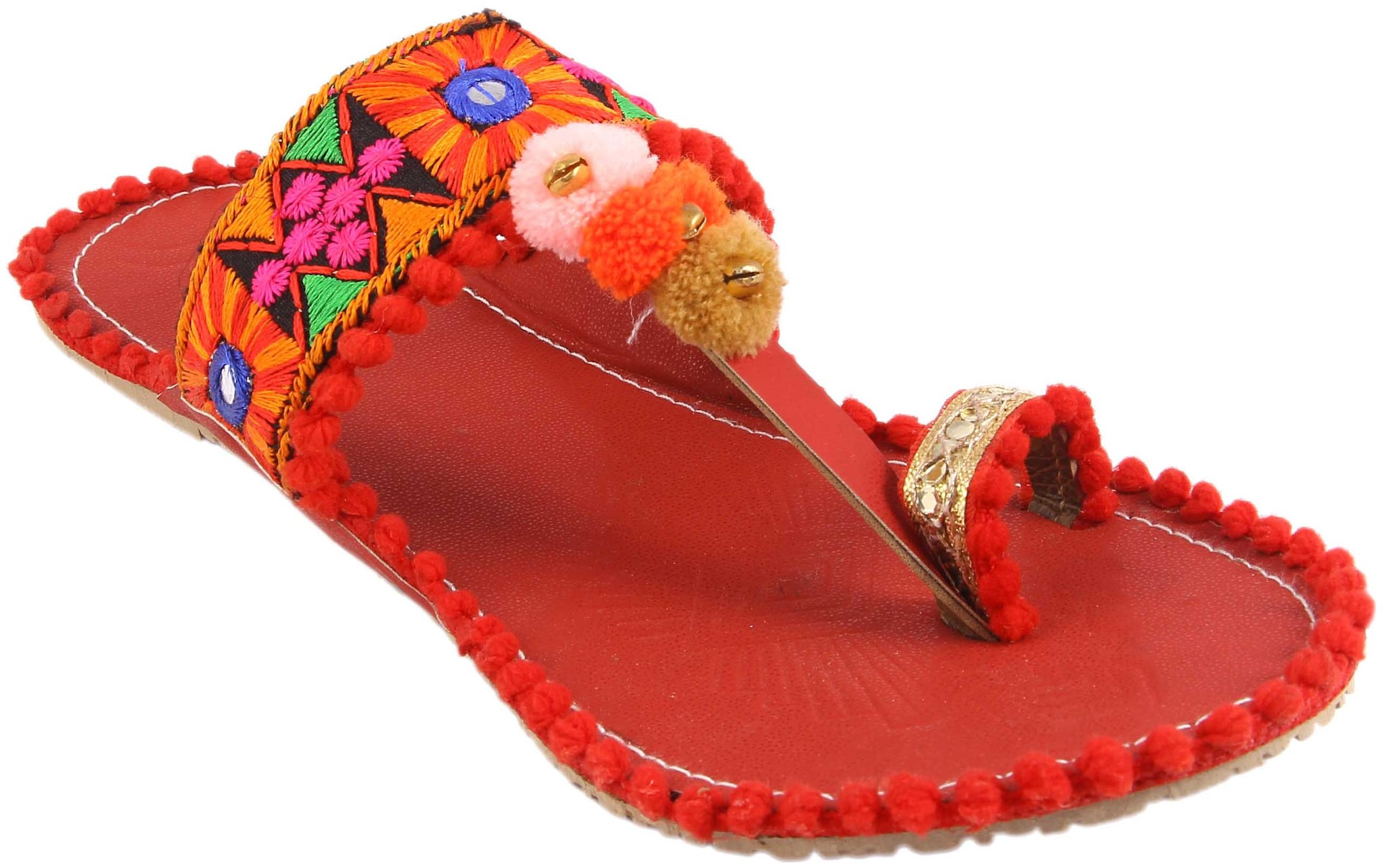 

Gerief Black Ethnic Kolhapuri Flat For Women Girls