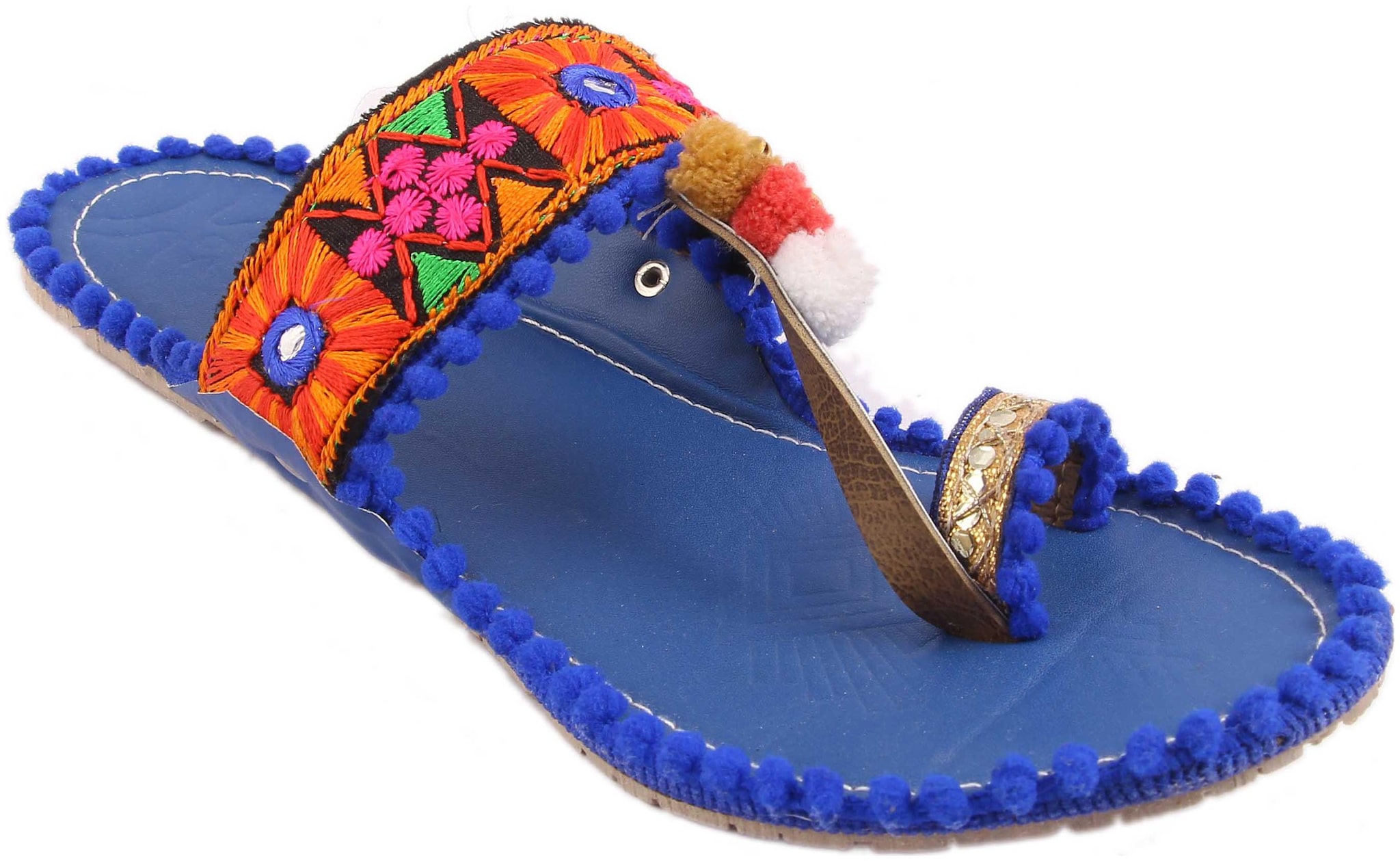

Gerief Black Ethnic Kolhapuri Flat For Women Girls