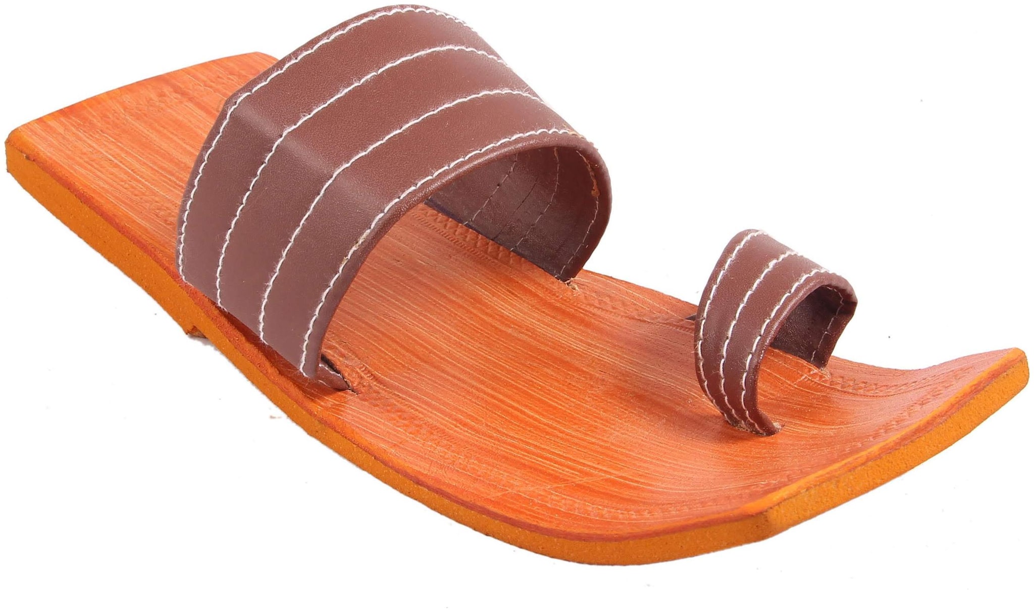 

Gerief Ethnic Brown Kolhapuri Flat Slipper for Men