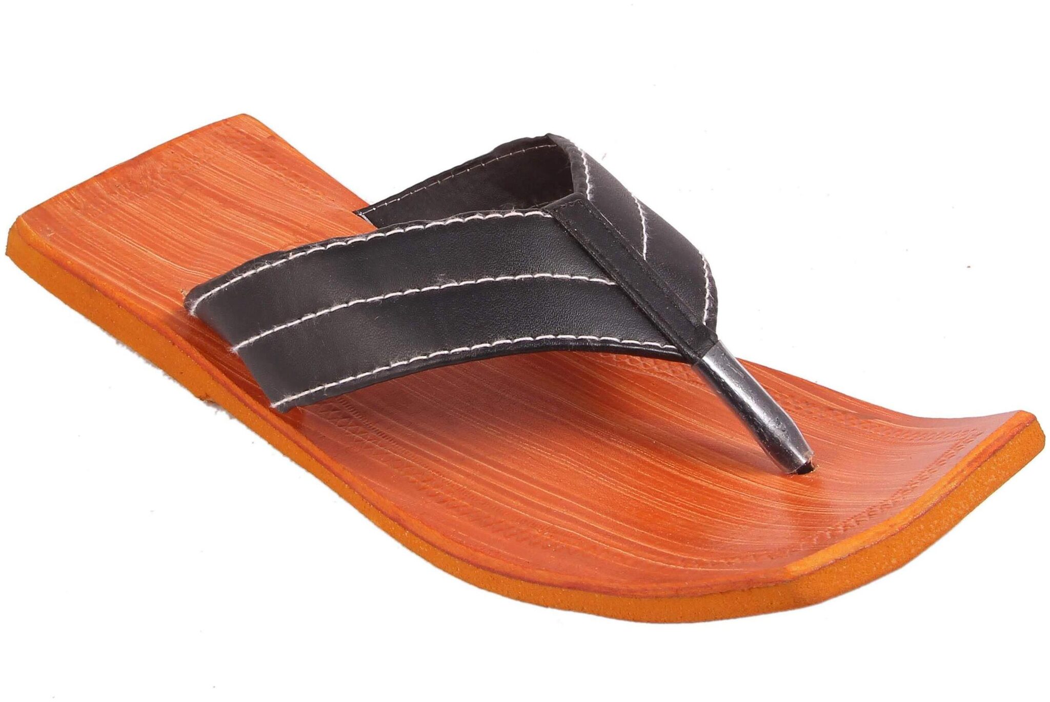

Gerief Ethnic Black Kolhapuri Flat Slipper for Men