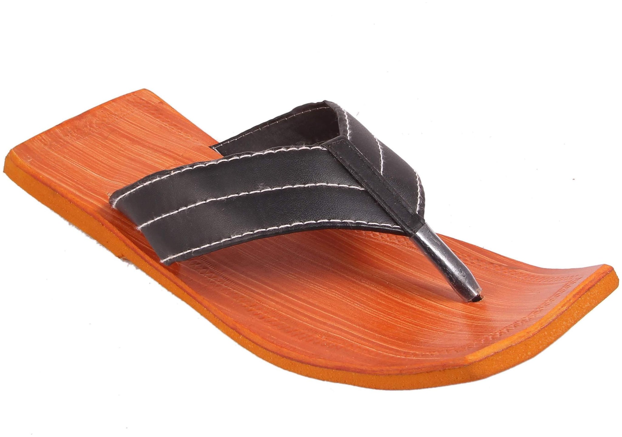 

Gerief Ethnic Black Kolhapuri Flat Slipper for Men