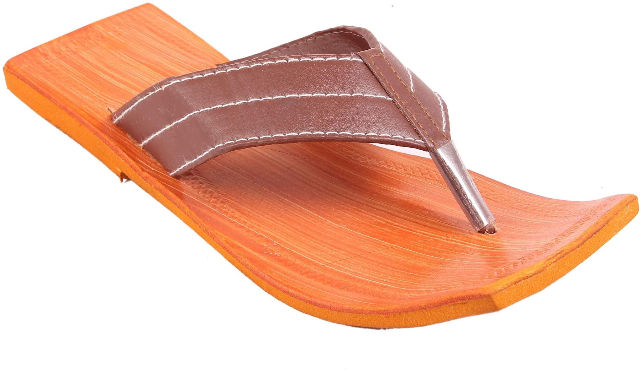 

Gerief Ethnic Brown Kolhapuri Flat Slipper for Men