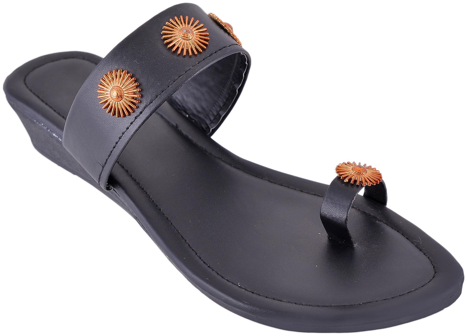 

GERIEF Women Black Sandals
