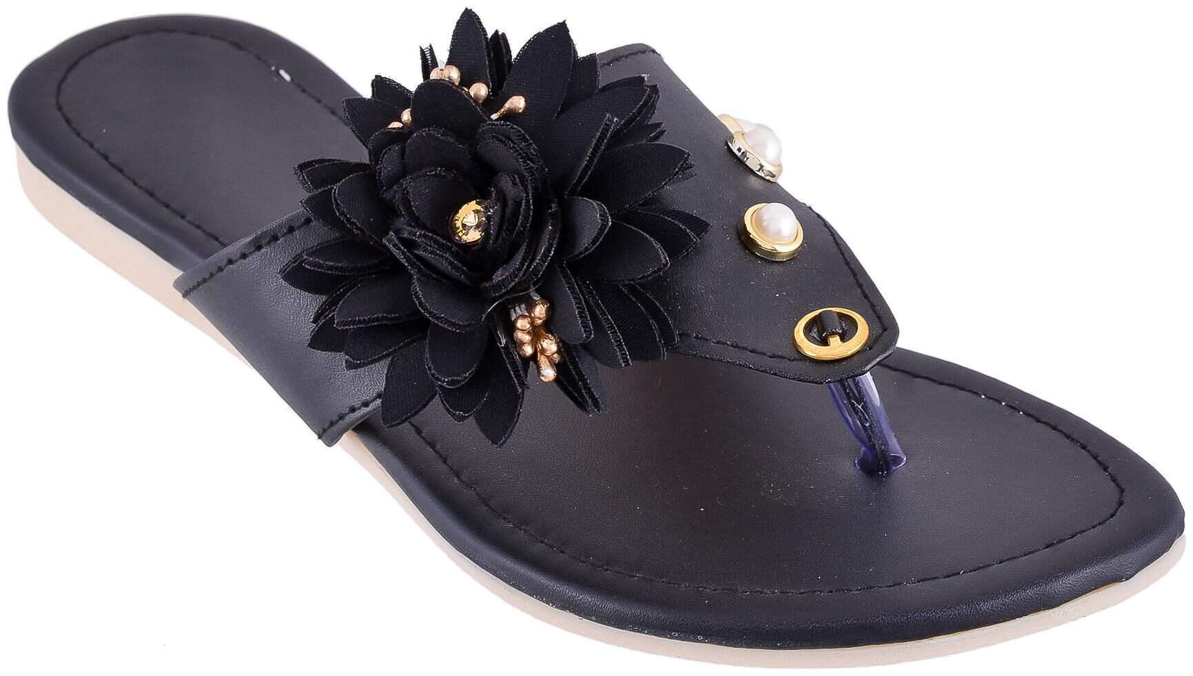 

GERIEF Women Black Sandals