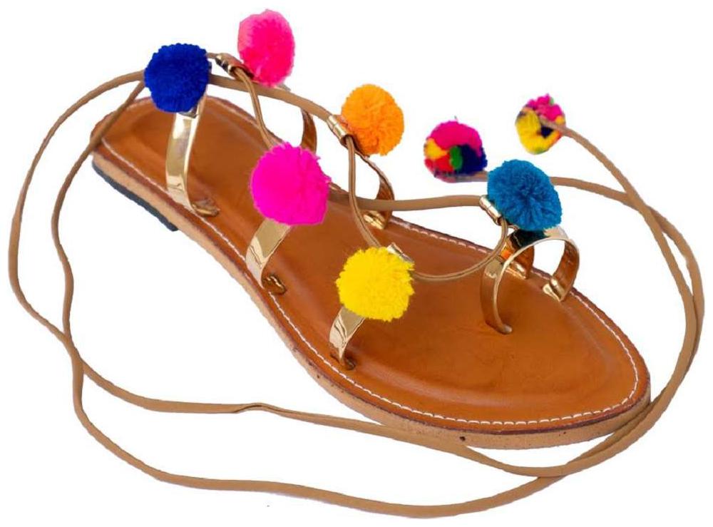 

GERIEF Women Multi-Color Open Toe Flats