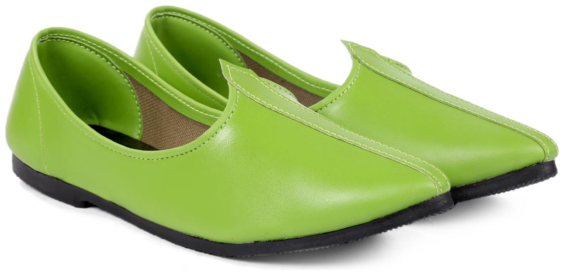 

Global richMen s Faux Leather Green Jutti s Nagra s and Mojari s