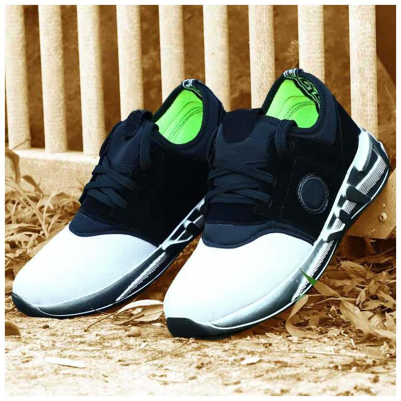 

GODIGO Men Sports Shoes Running Shoes ( Black White )
