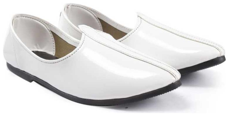 

Godigo Men s Patent Jutti For Men (White)