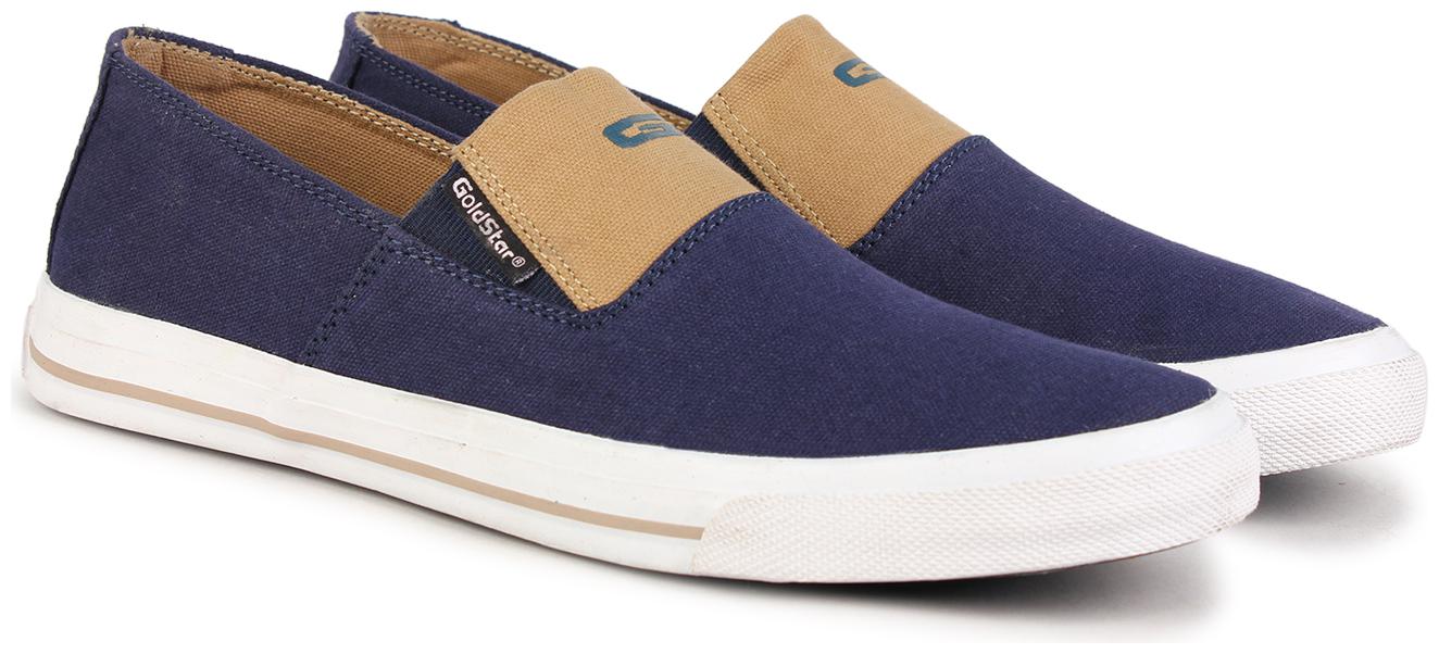 

Goldstar Men Navy Blue Beige Casual Shoes