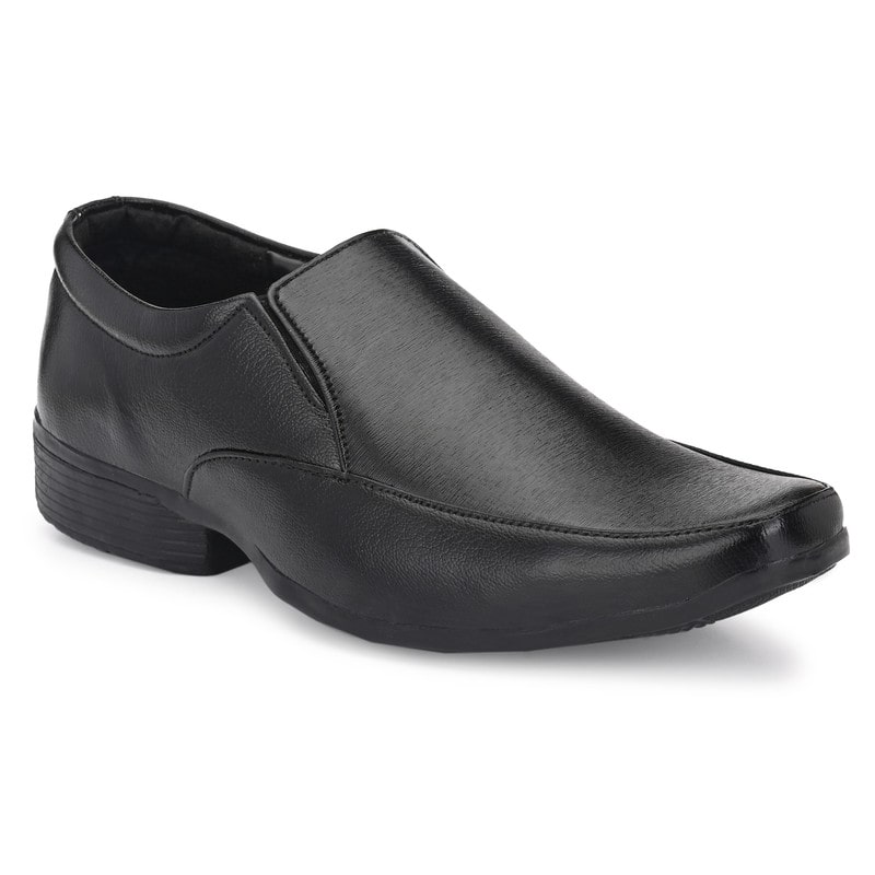 

Groofer Men Black Slip-On Formal Shoes - 47