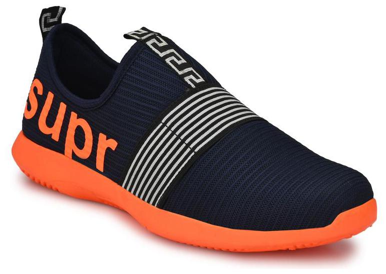 

Groofer Men kk-4Blue Orange Sport Shoes Running Shoes ( Blue )