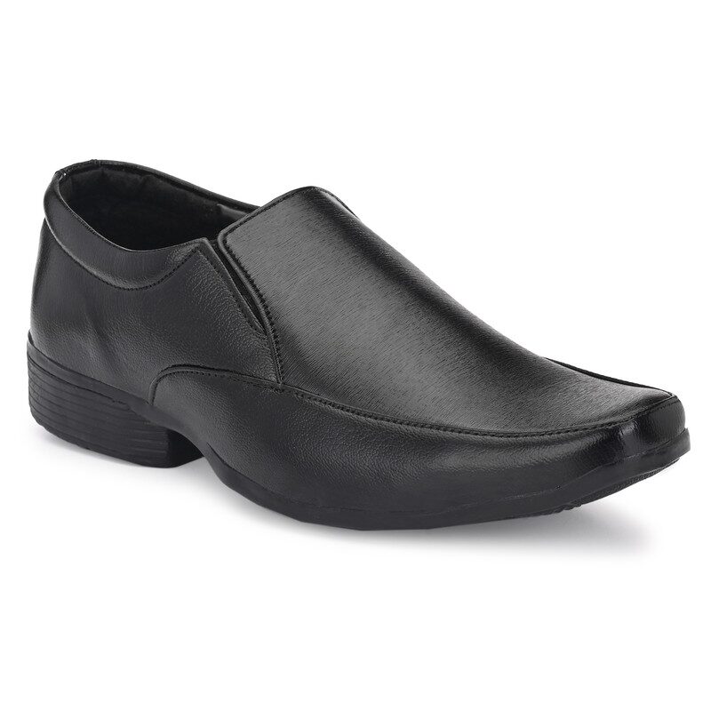 

Groofer Men Black Slip-On Formal Shoes - 47