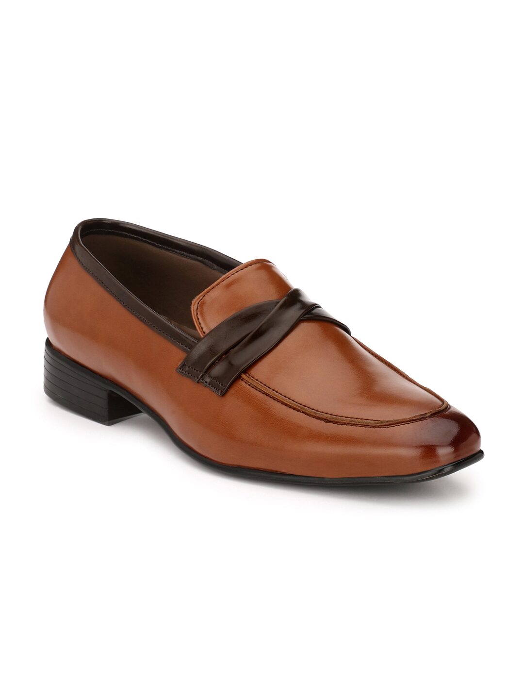 

Guava Men Tan Slip-On Formal Shoes - GV15JA438