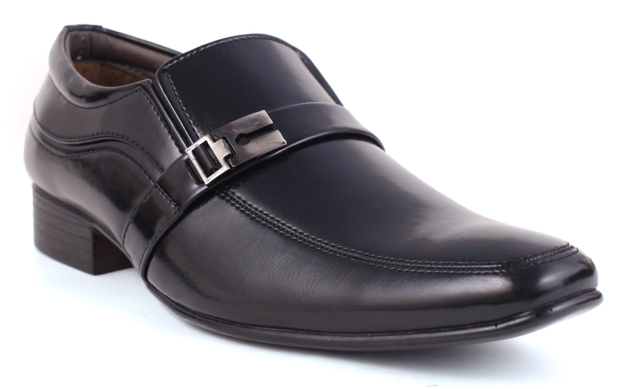 

Guava Men Black Slip-On Formal Shoes - GV15JA189