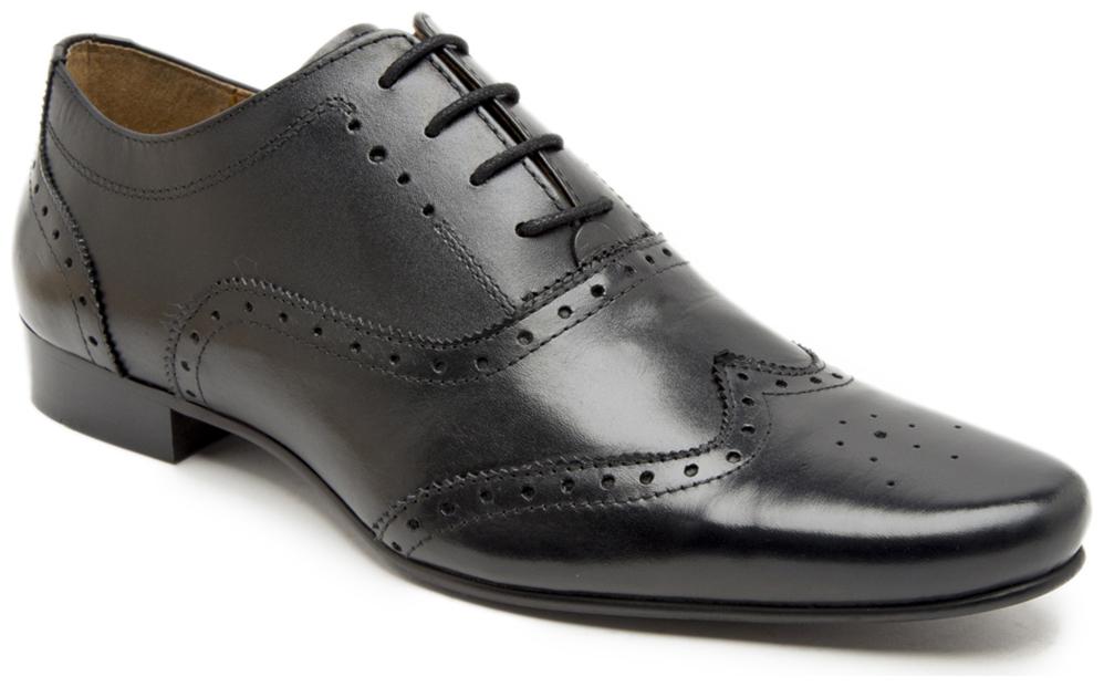 

Hats Off Accessories Genuine Leather Black Brogues Shoes