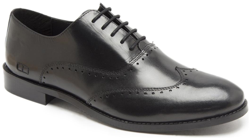 

Hats Off Accessories Genuine Leather Black Brogues Shoes