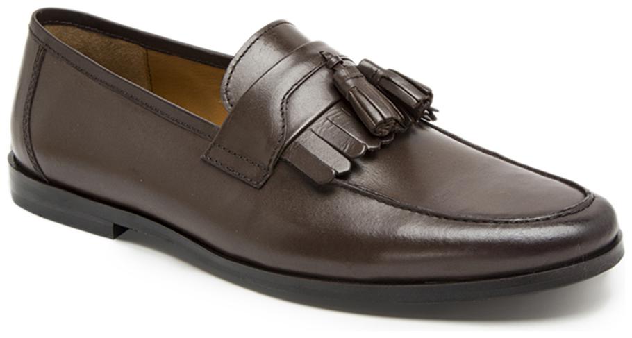 

Hats Off Accessories Genuine Leather Brown Loafers with Frill