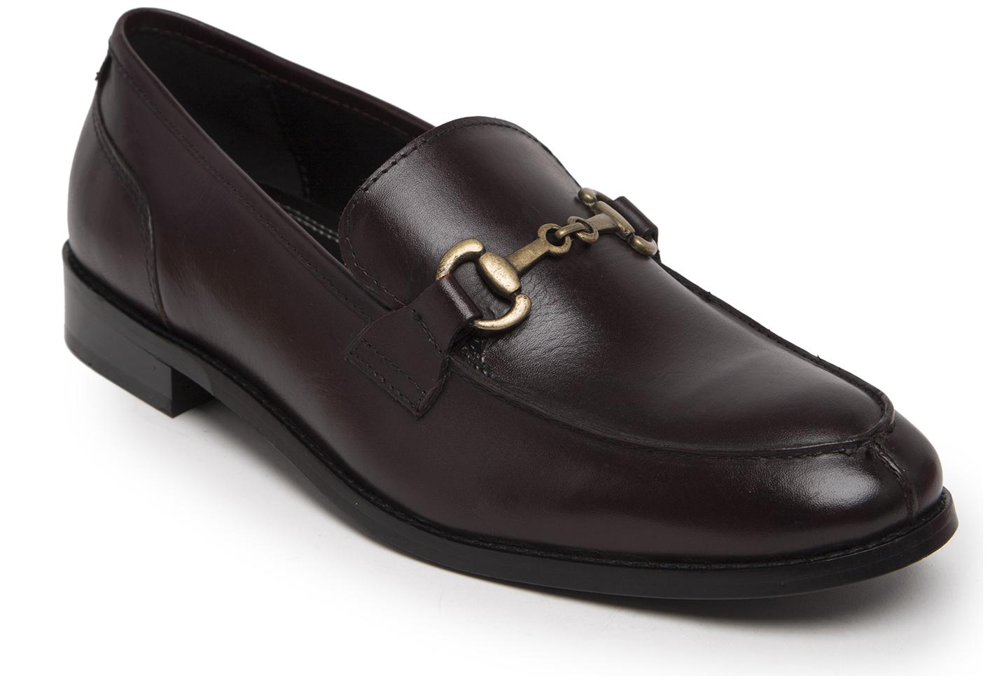 

Hats Off Accessories Men Maroon Casual Shoes - HATS OFF ACCESSORIES GENUINE LEATHER BURGUNDY LOAFERS WITH METALLIC BUCKLE - HOA-AW19003BURGUNDY