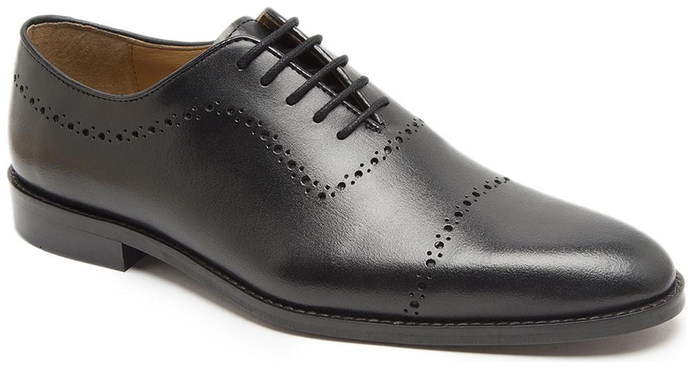 

Hats Off Accessories Genuine Leather Black Wholecut Oxford Shoes