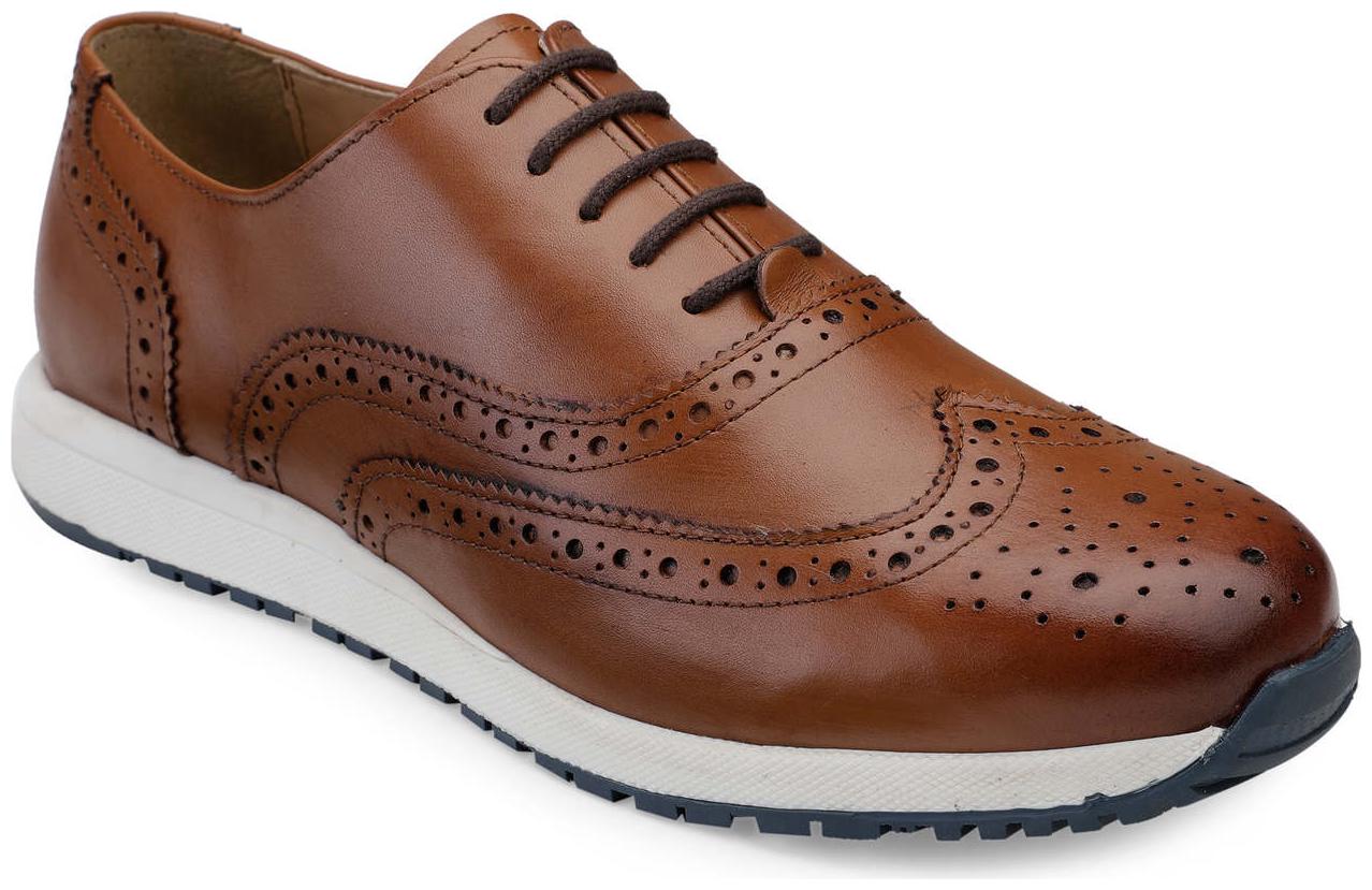 

Hats Off Accessories Brogue Men Tan Classic Sneakers - Hoa-aw20027tan