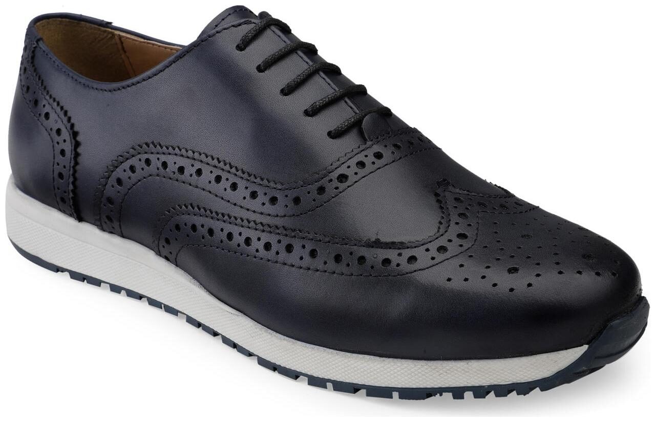 

Hats Off Accessories Brogue Men Navy Blue Classic Sneakers - Hoa-aw20027navy