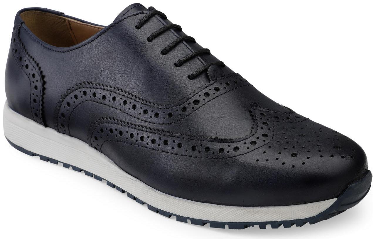 

Hats Off Accessories Brogue Men Navy Blue Classic Sneakers - Hoa-aw20027navy
