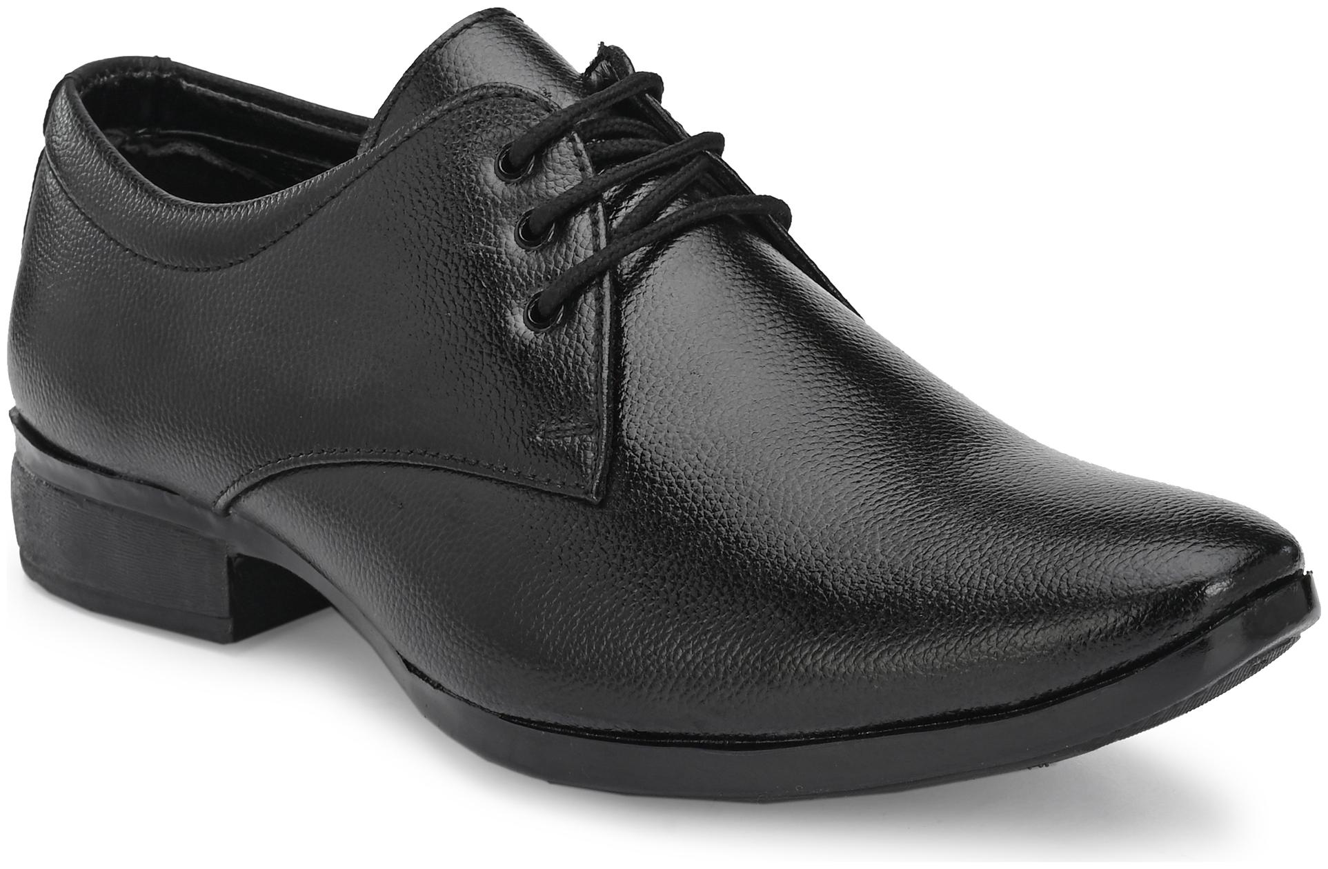 

HEEDERIN Men Black Derby Formal Shoes - HD 144 BLACK - HD 144