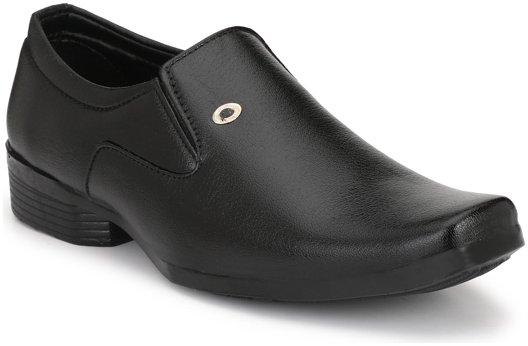 

HEEDERIN Men Black Slip-On Formal Shoes