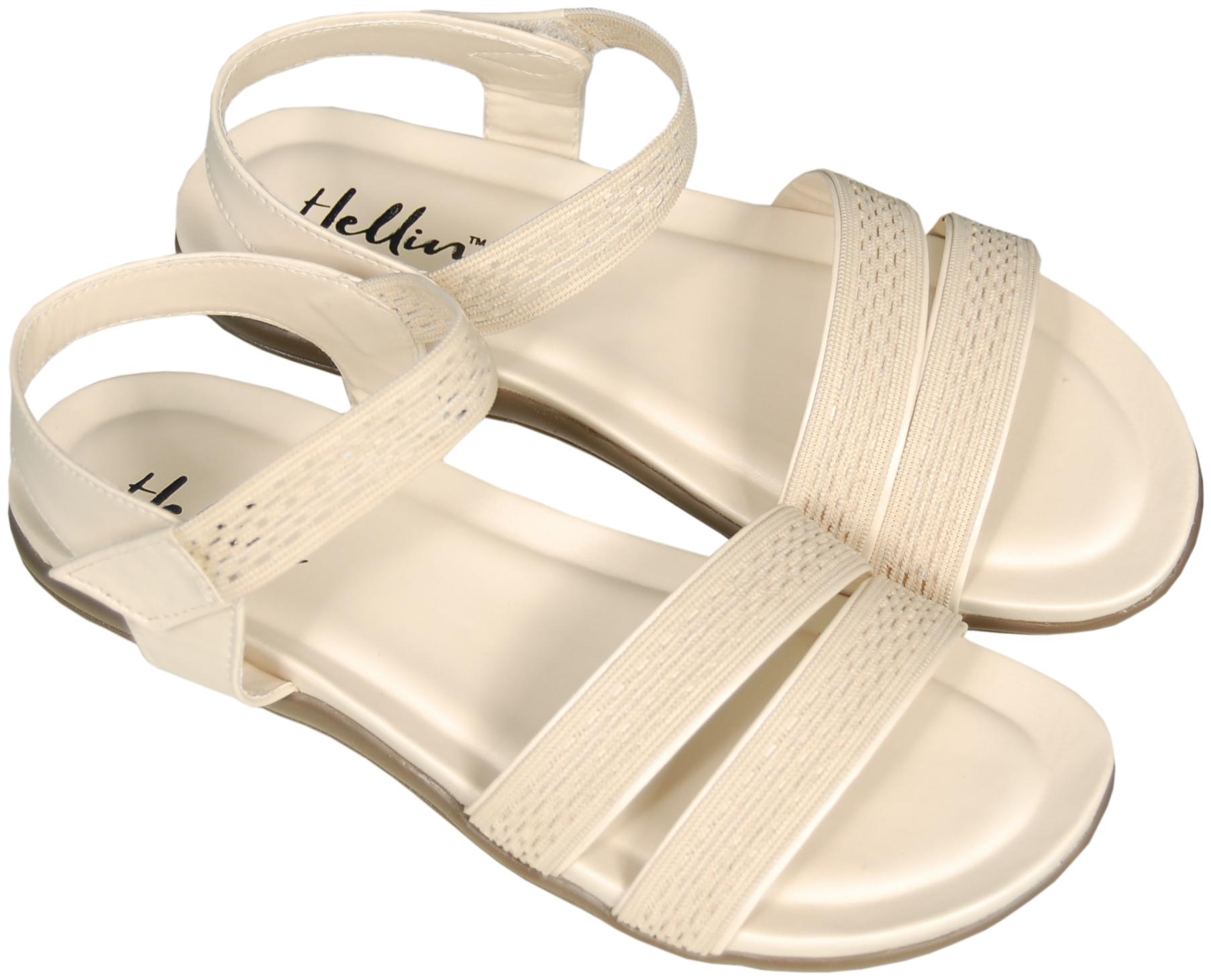 

Hellin Women White Open Toe Flats