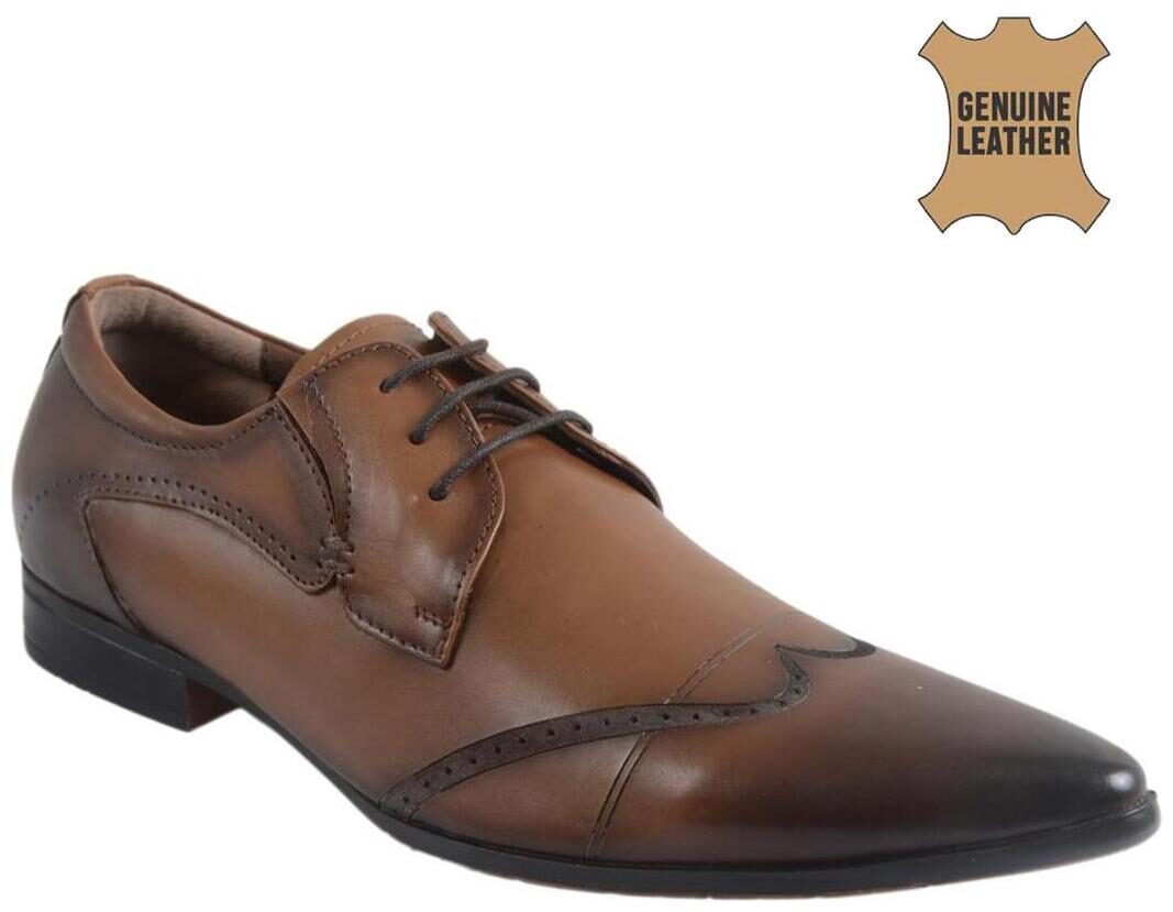

Hitz Men Tan Derby Formal Shoes