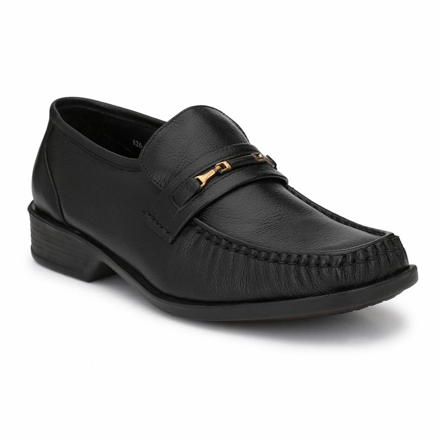

Hitz Men Black Slip-On Formal Shoes - 1714