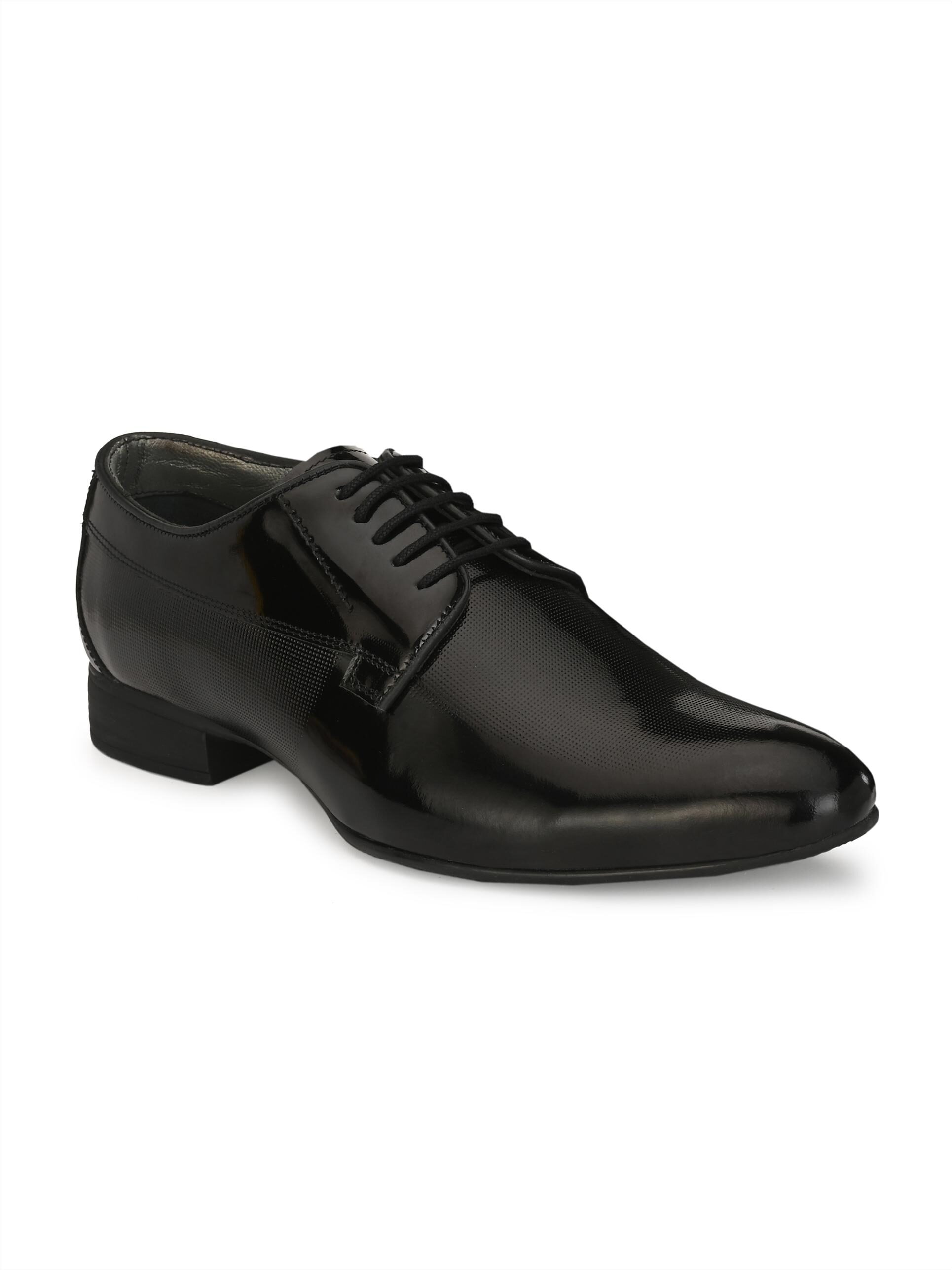 

Hitz Men Black Derby Formal Shoes - 7005-BLACK