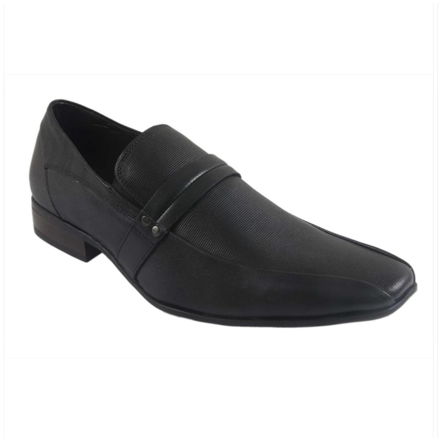 

Hitz Men Black Slip-On Formal Shoes