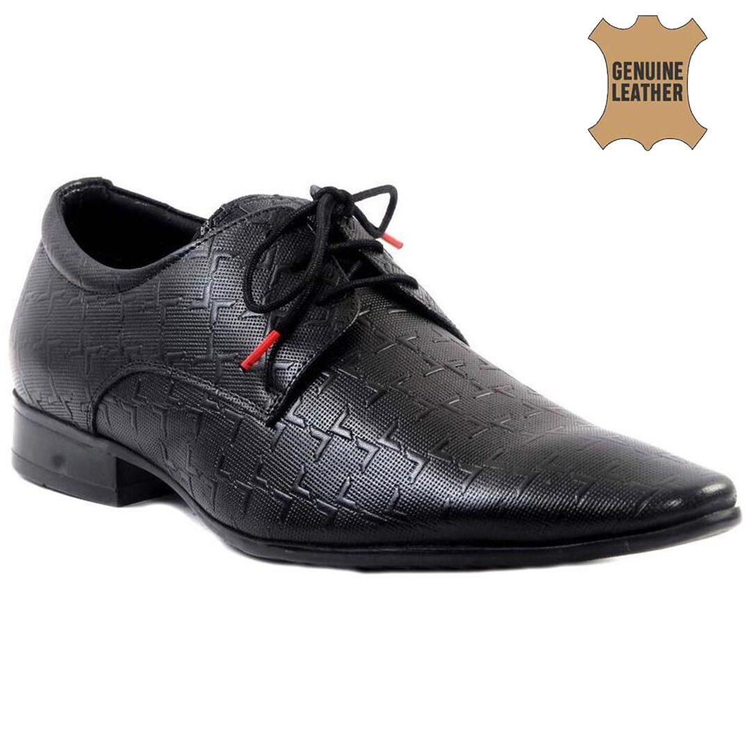 

Hitz Men Black Derby Formal Shoes