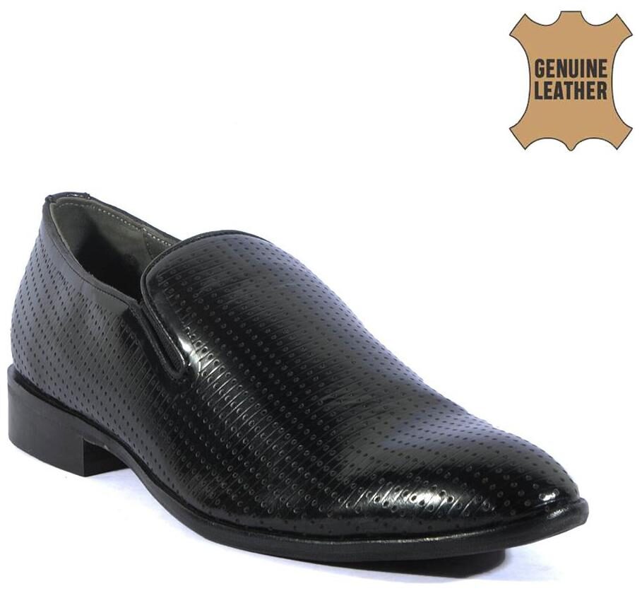 

Hitz Men Black Slip-On Formal Shoes