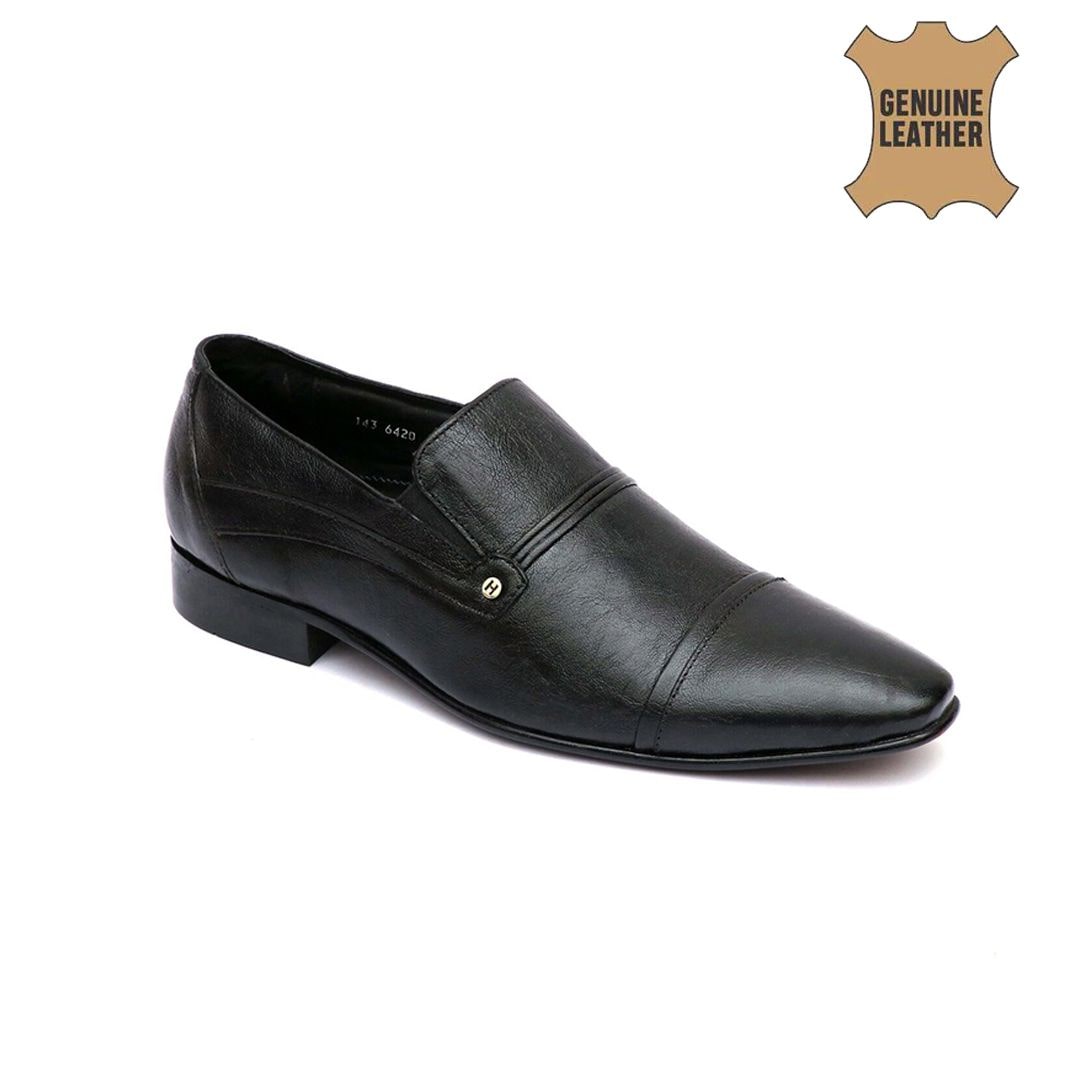 

Hitz Men Black Slip-On Formal Shoes - 6420-BLACK