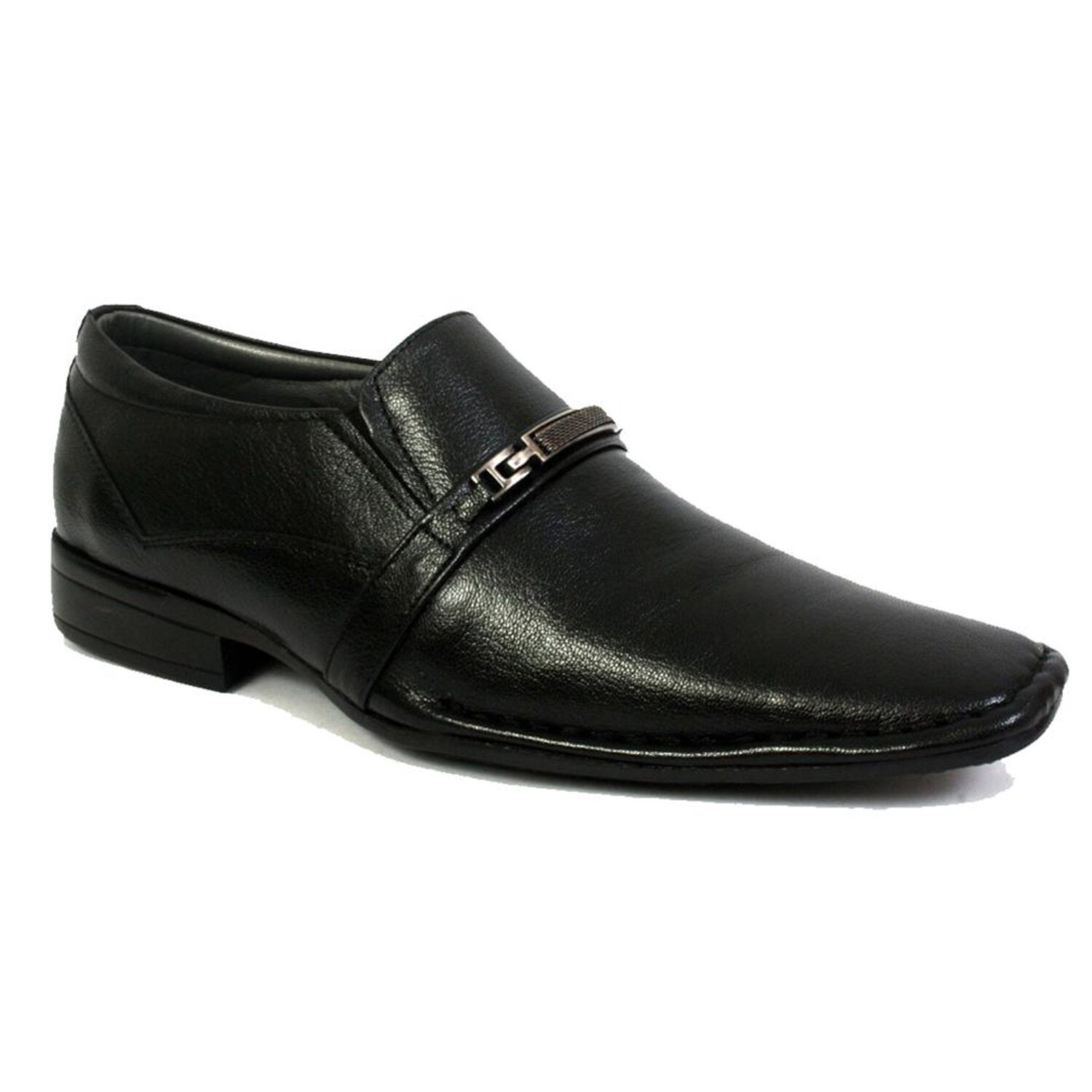 

Hitz Men Black Slip-On Formal Shoes