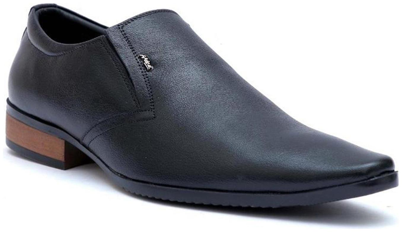 

Hitz Men Black Slip-On Formal Shoes