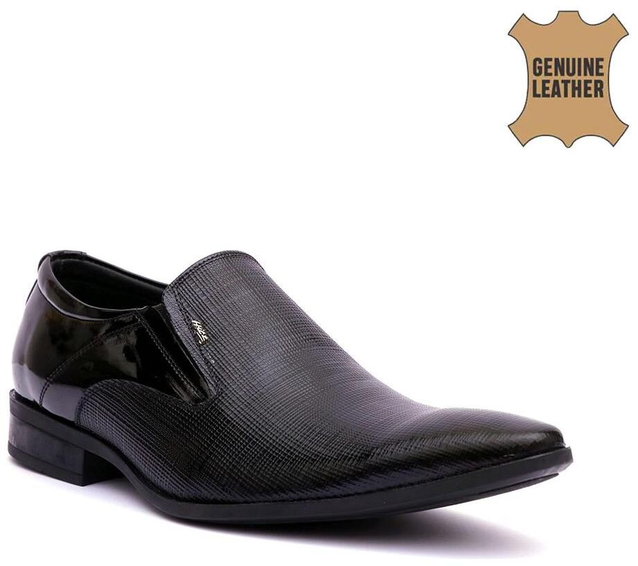 

Hitz Men Black Slip-On Formal Shoes
