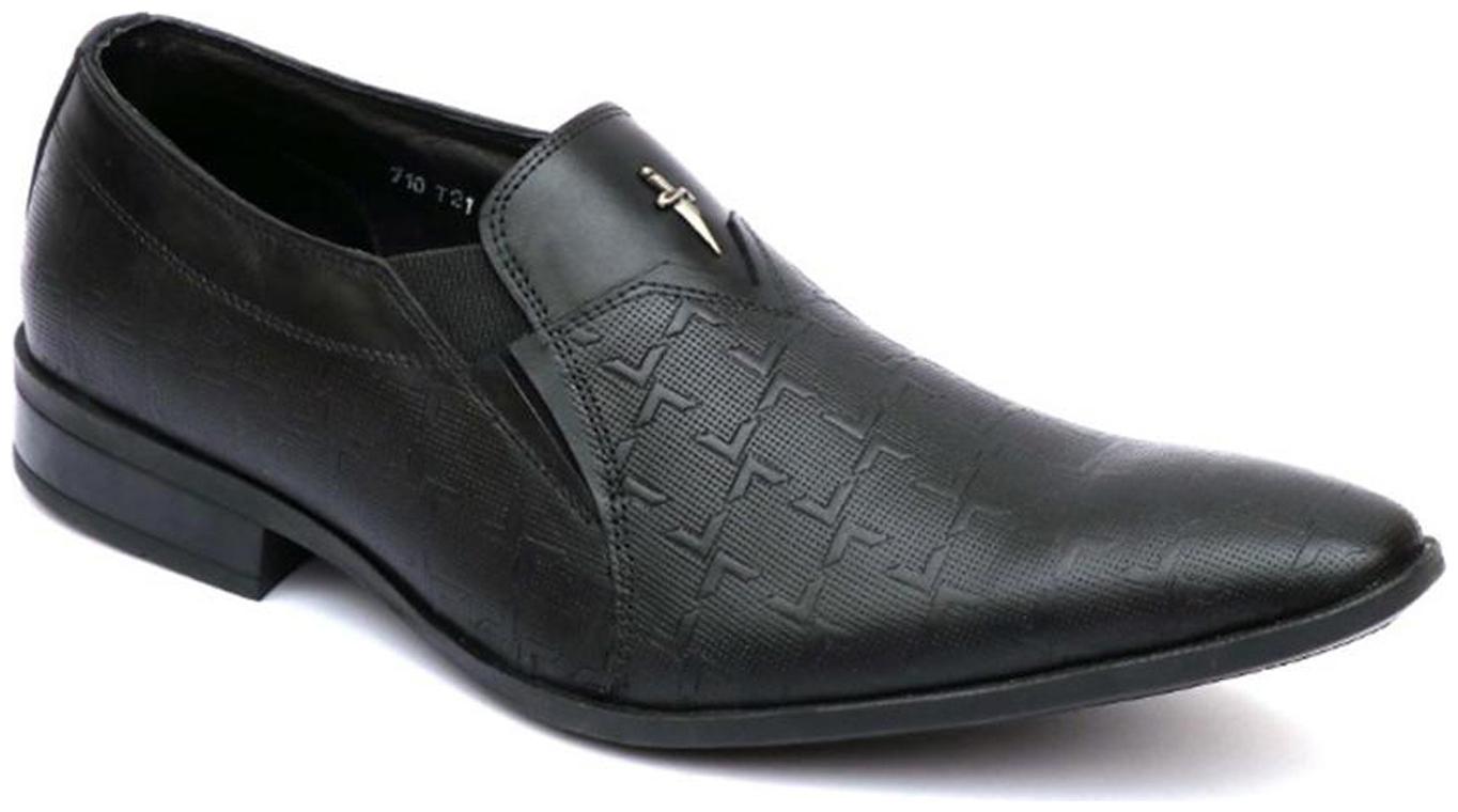 

Hitz Men Black Slip-On Formal Shoes - T 21-BLACK
