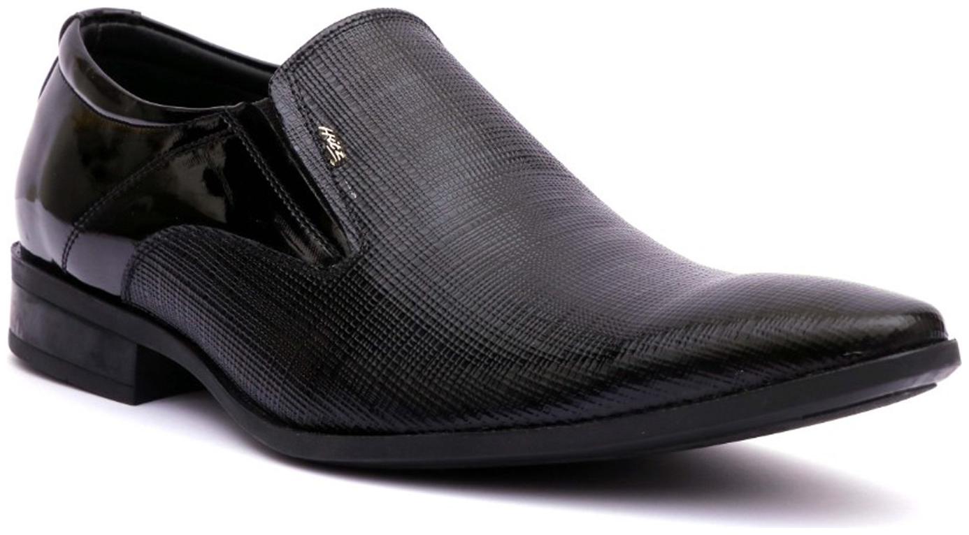 

Hitz Men Black Slip-On Formal Shoes