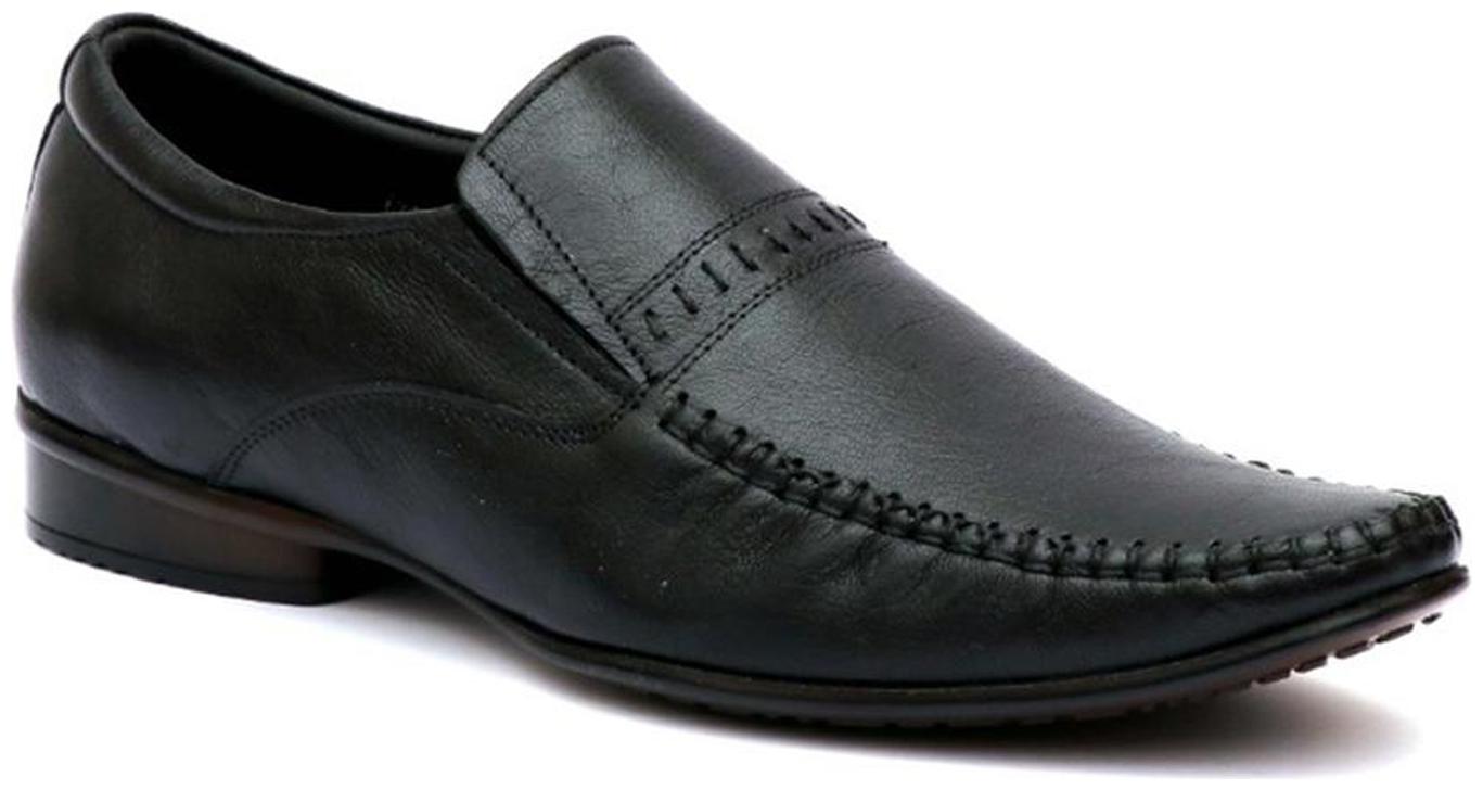 

Hitz Men Black Slip-On Formal Shoes