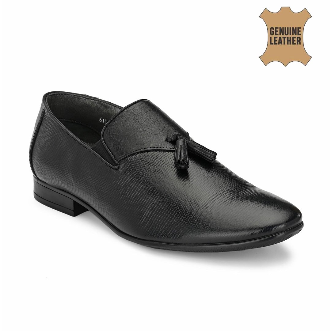 

Hitz Men Black Slip-On Formal Shoes - 7902