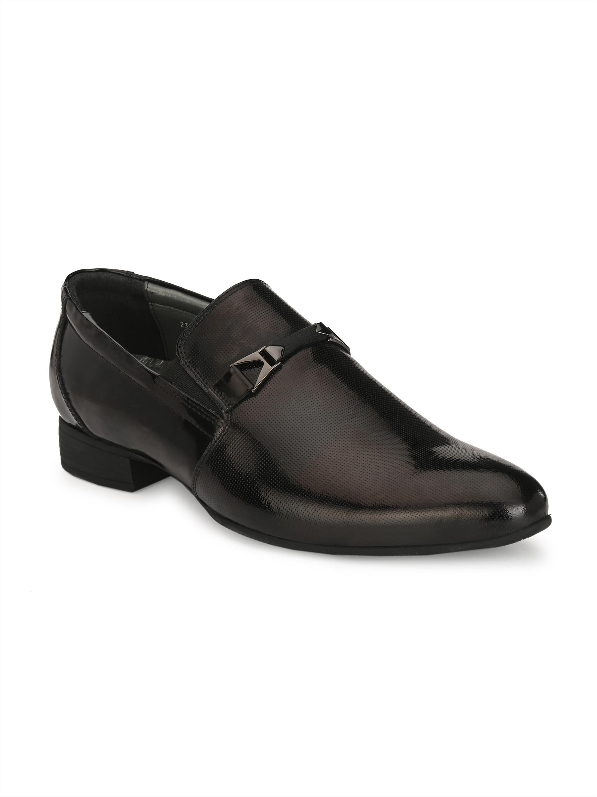 

Hitz Men Black Slip-On Formal Shoes - 7007-BLACK