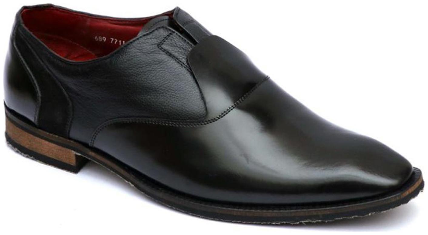 

Hitz Men Black Slip-On Formal Shoes - 7711-CALF NDM