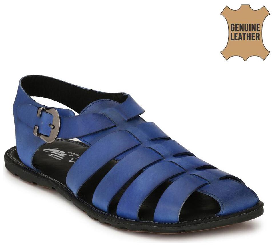 

Hitz Blue Leather Sandals for Men