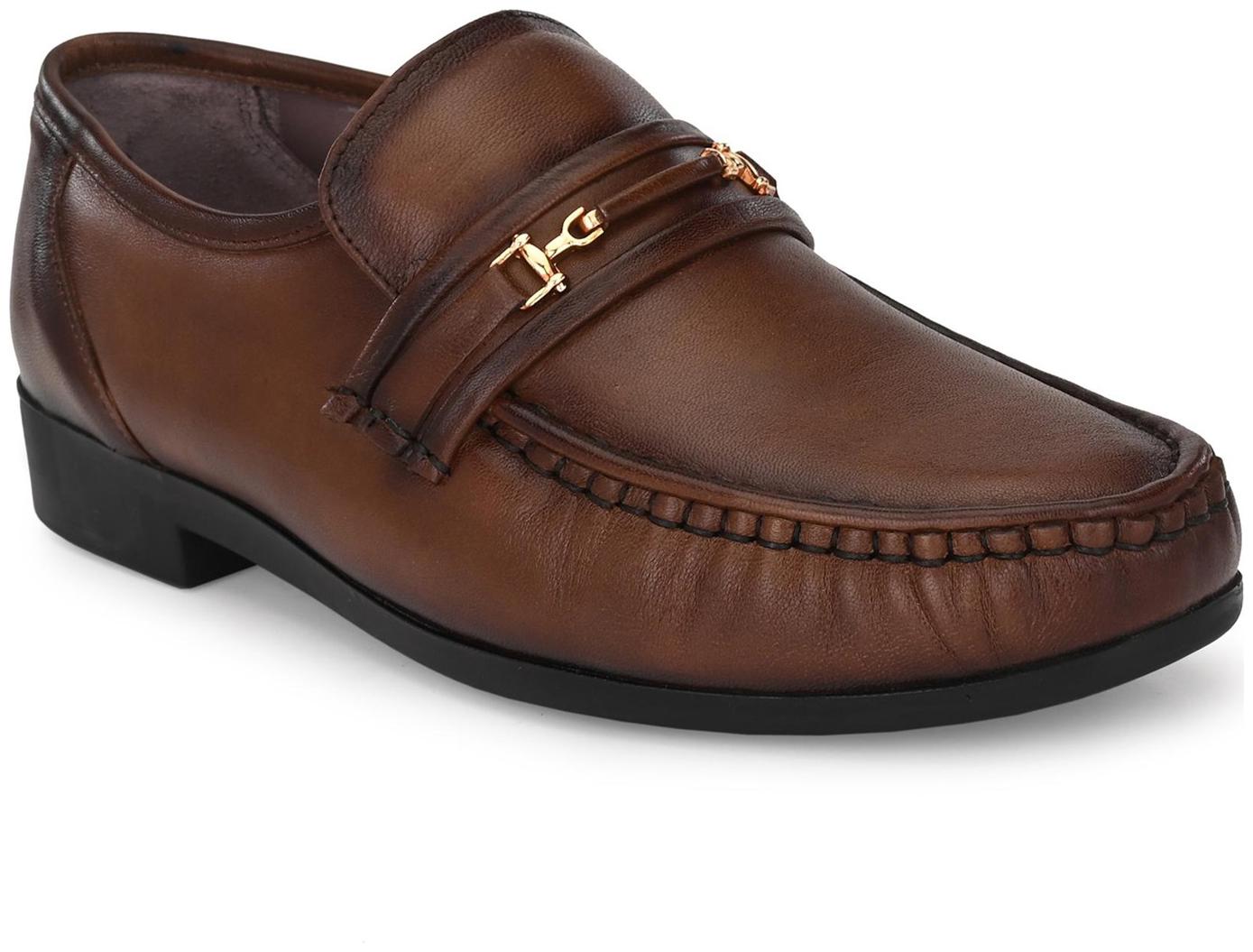 

Hitz Men Brown Slip-On Formal Shoes - 836-BROWN