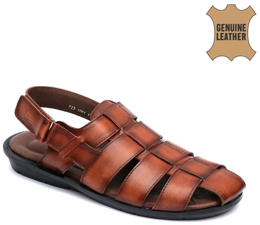 

Hitz Brown Leather Sandals For Men